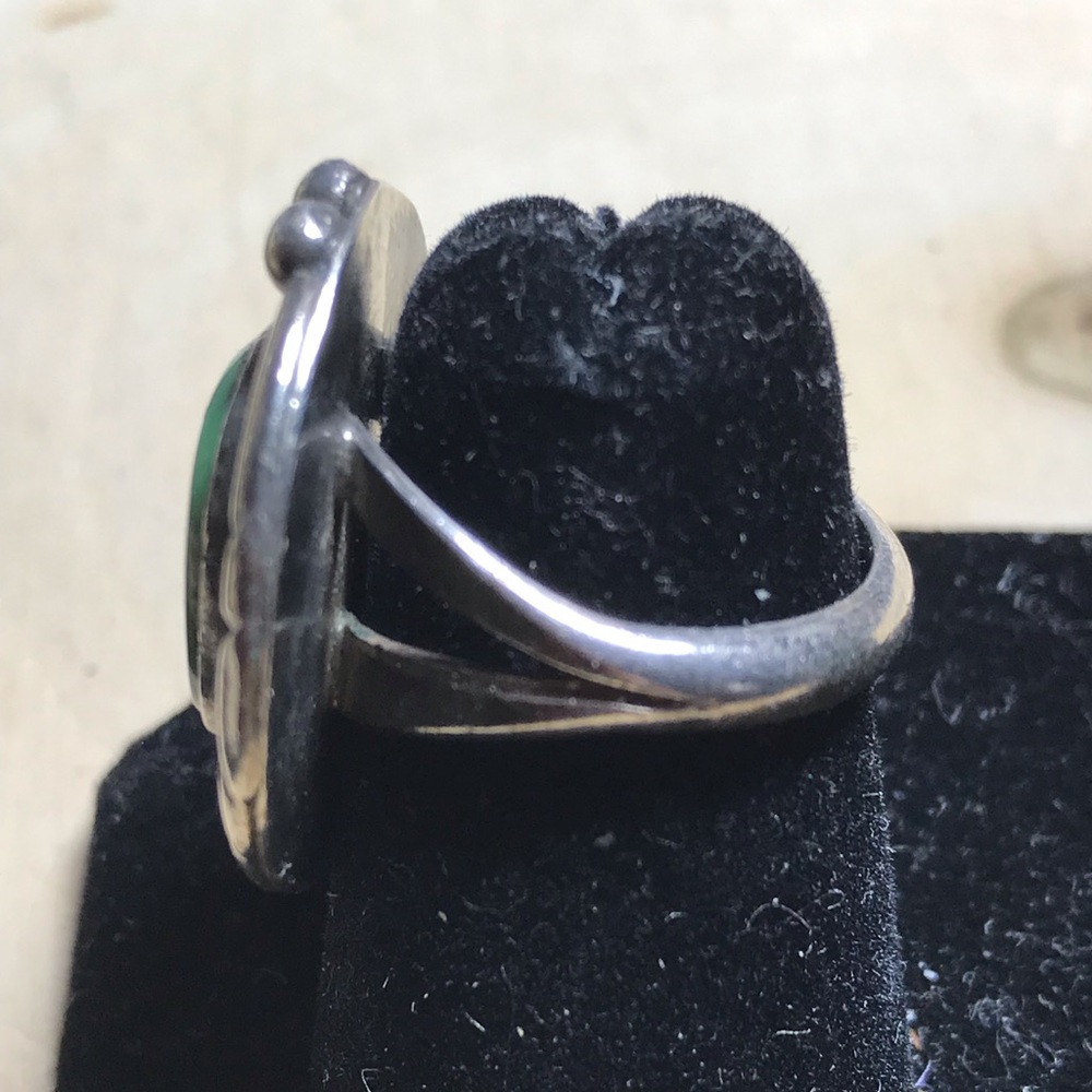 Turquoise And Sterling Native Ring - image 2